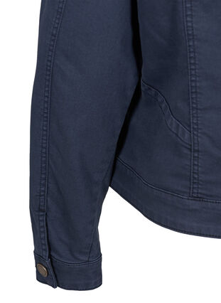 Short, colored denim jacket, Navy, Packshot image number 3