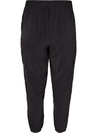 Loose trousers with large pockets, Black, Packshot image number 1