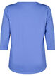 Workout top with 3/4 sleeves, Blue, Packshot image number 1