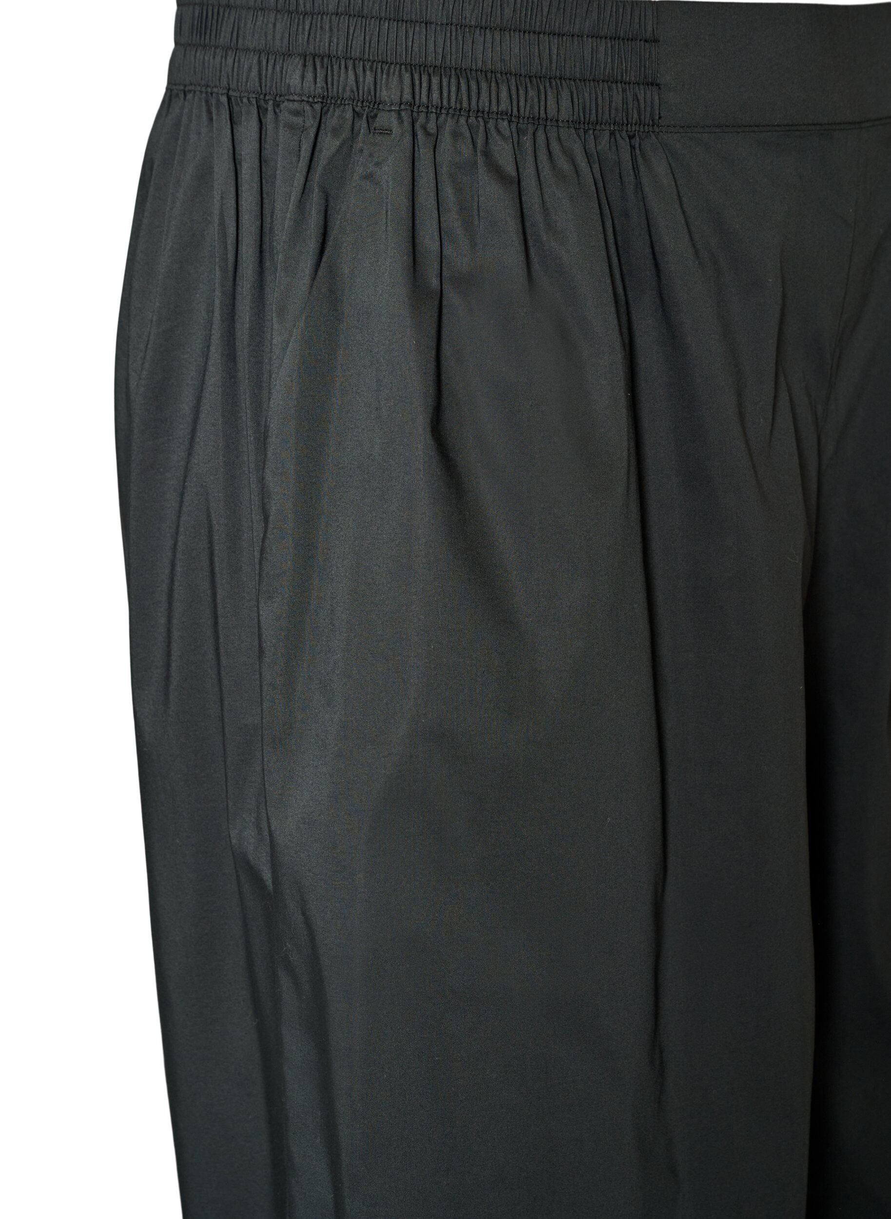 Zizzifashion Culottes with an elasticated waist and wide legs, Black, Packshot image number 2