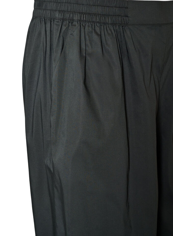 Culottes with an elasticated waist and wide legs, Black, Packshot image number 2