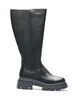 Long boot with ribbed panels, Black, Packshot image number 0
