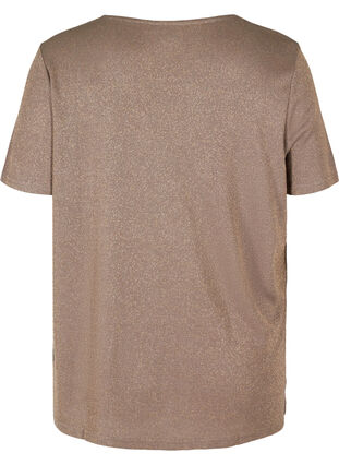 Sparkly V-neck t-shirt, Golden, Packshot image number 1