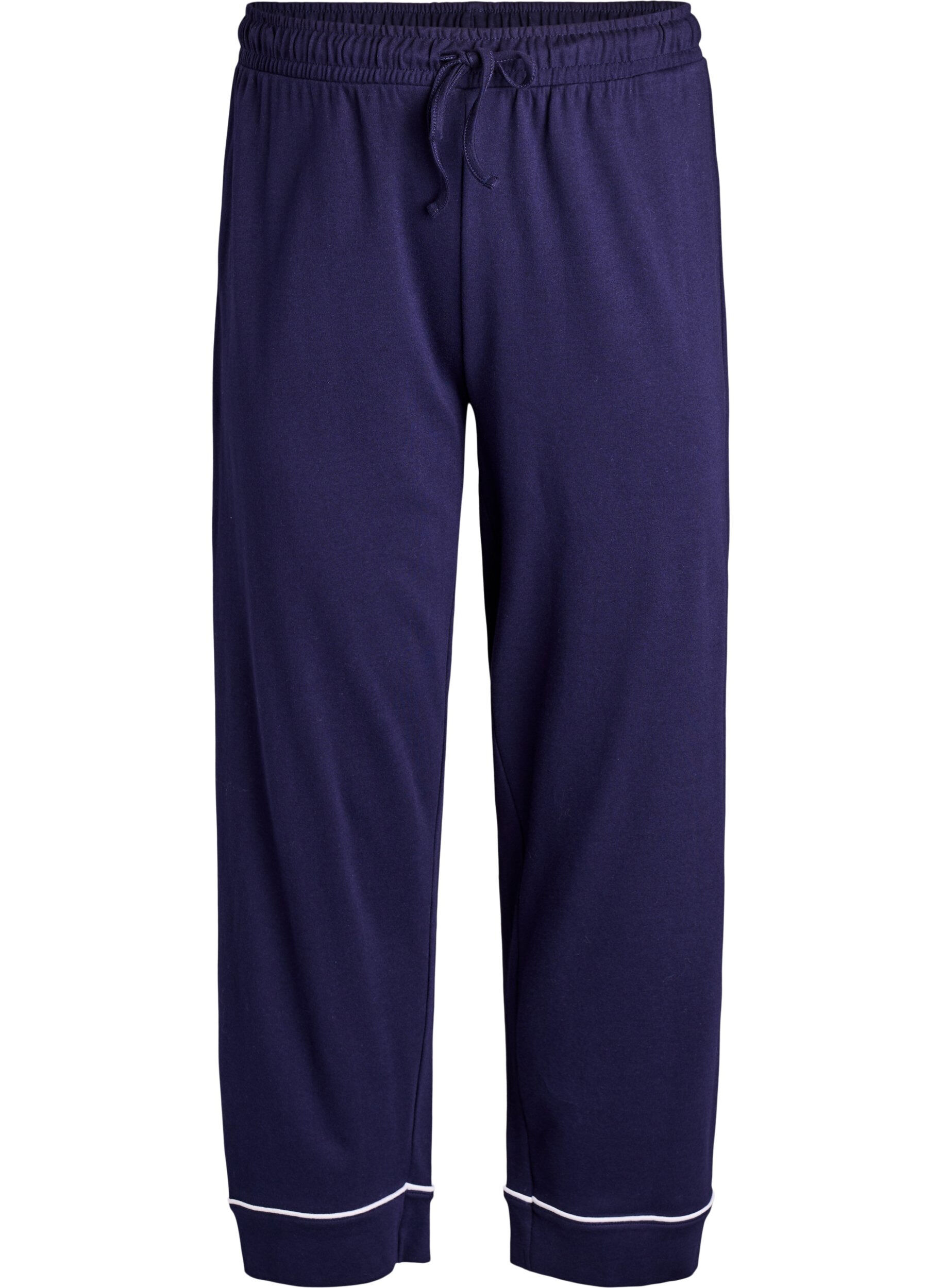 Cotton pyjama trousers with high waist