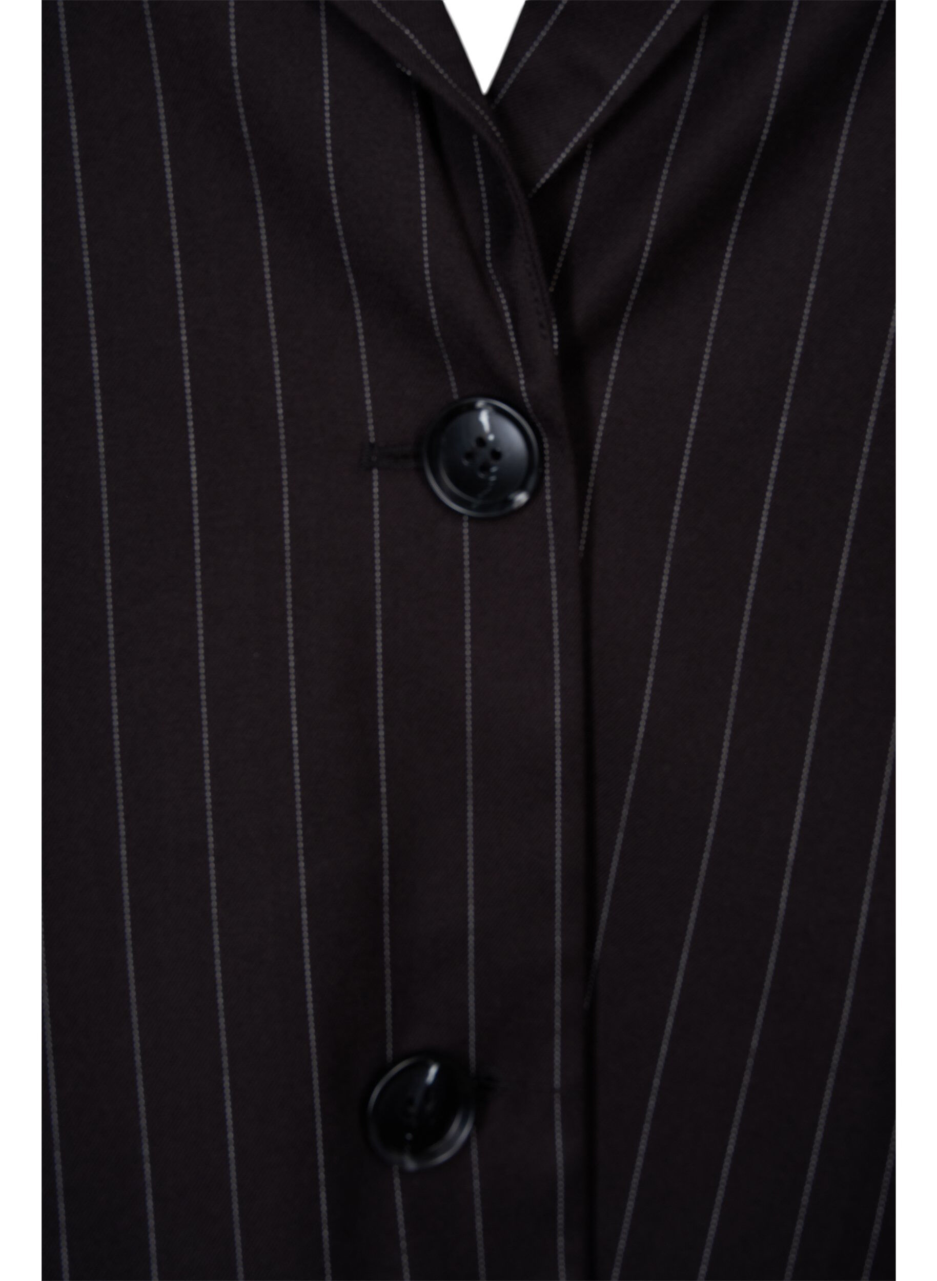 Zizzifashion Pinstripe blazer, Black W. Pinstripe, Packshot image number 2