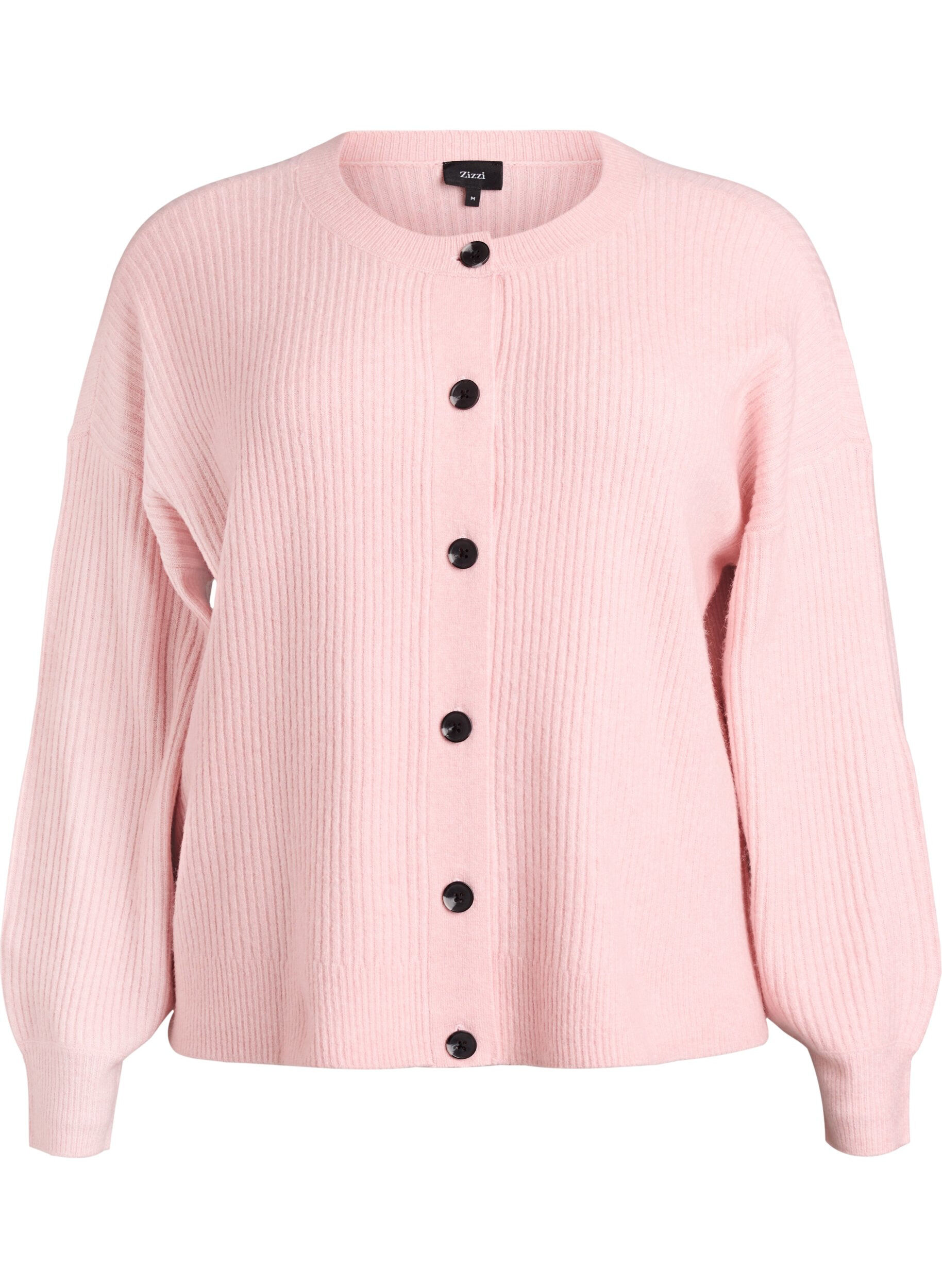 Ribbed cardigan with buttons