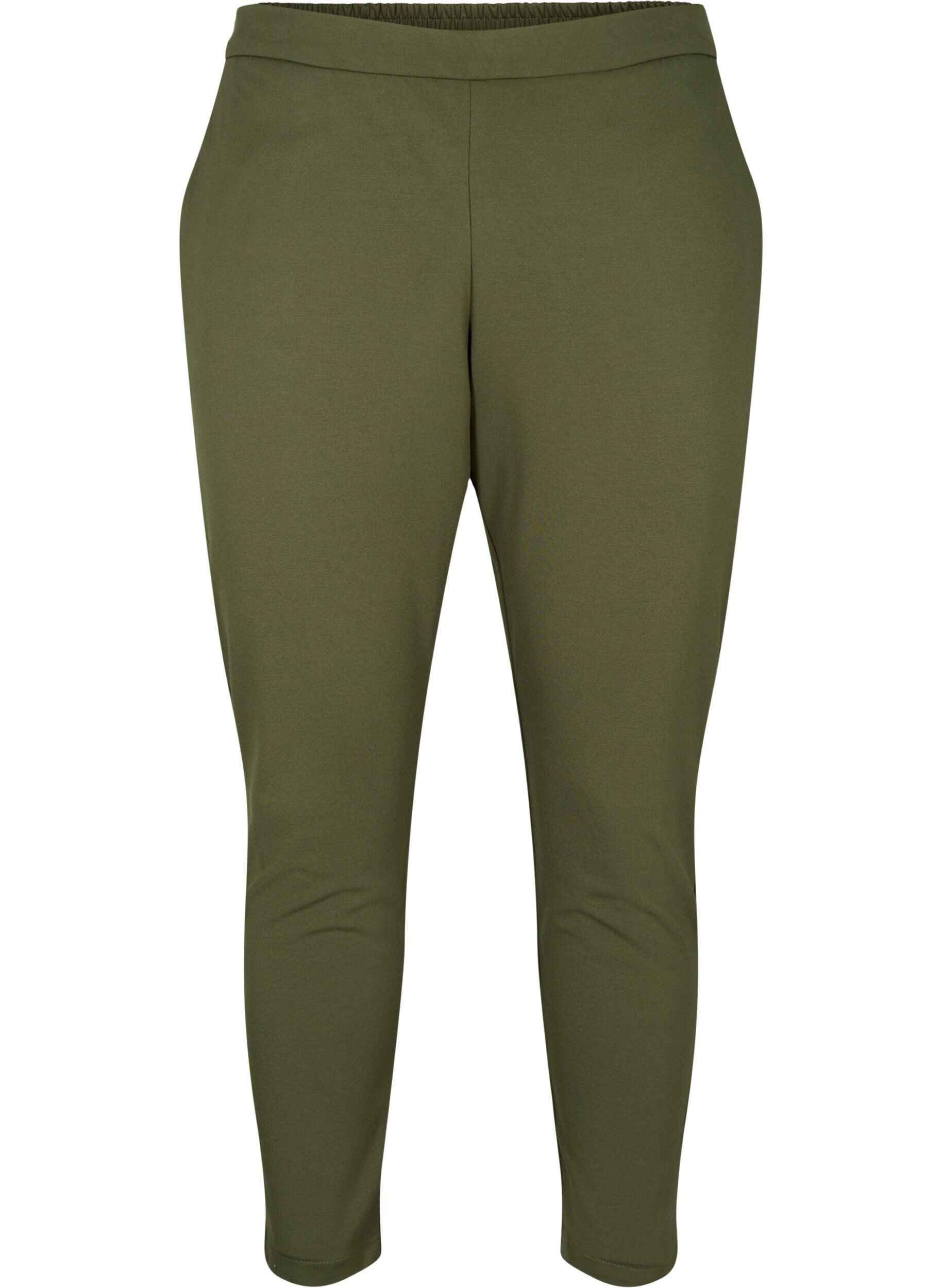 Zizzifashion Cropped trousers with pockets, Green, Packshot image number 0