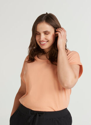 Cotton mix t-shirt, Shrimp Mel., Model image number 0