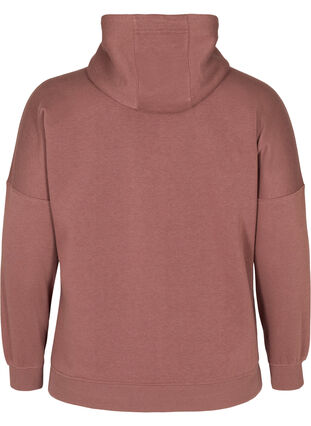 Sweatshirt with a hood and zip, Marron, Packshot image number 1
