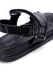 Wide fit - Leather sandal with adjustable straps, Black, Packshot image number 4