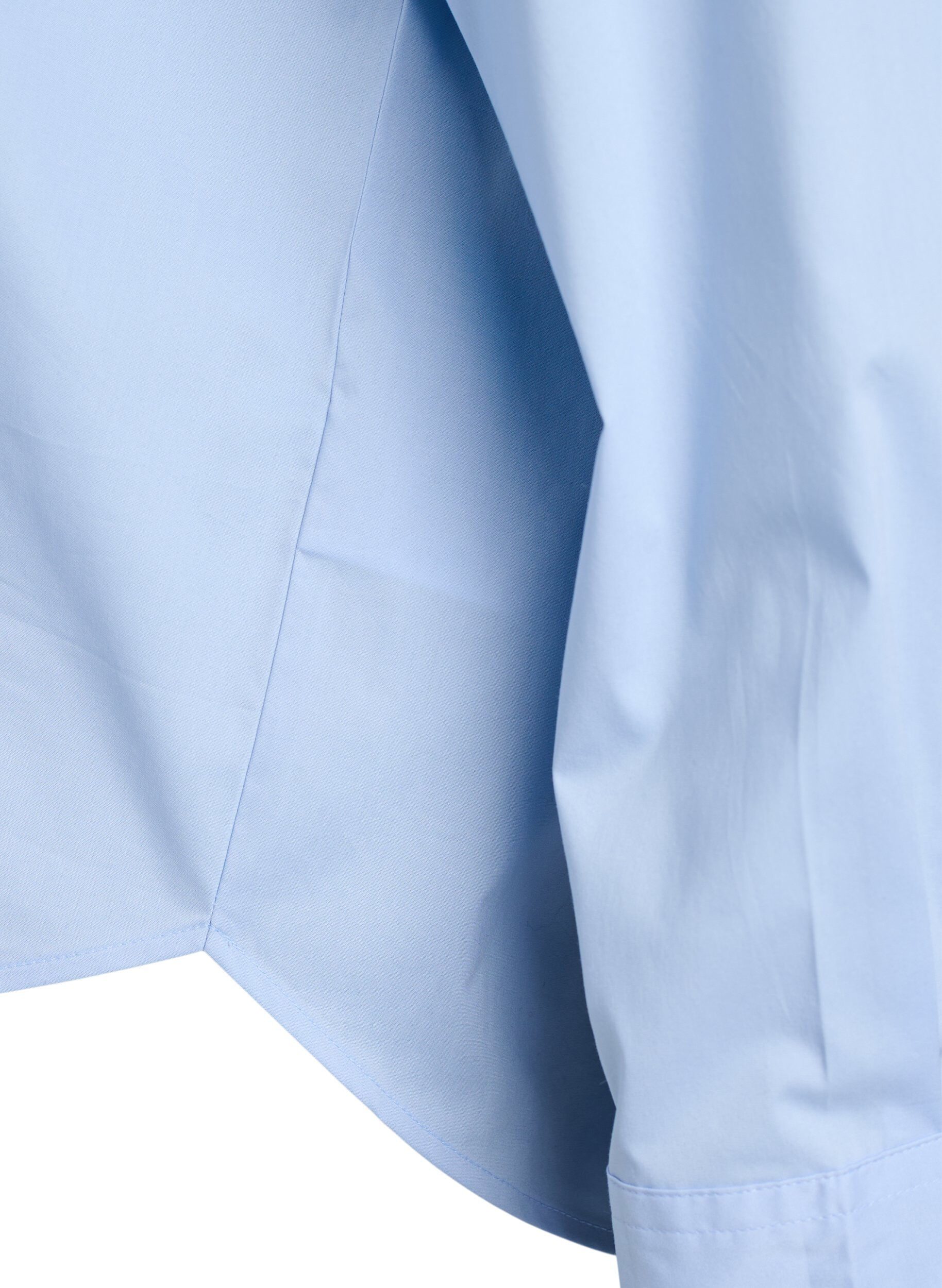Zizzifashion Classic cotton shirt with a loose fit, Light Blue, Packshot image number 3