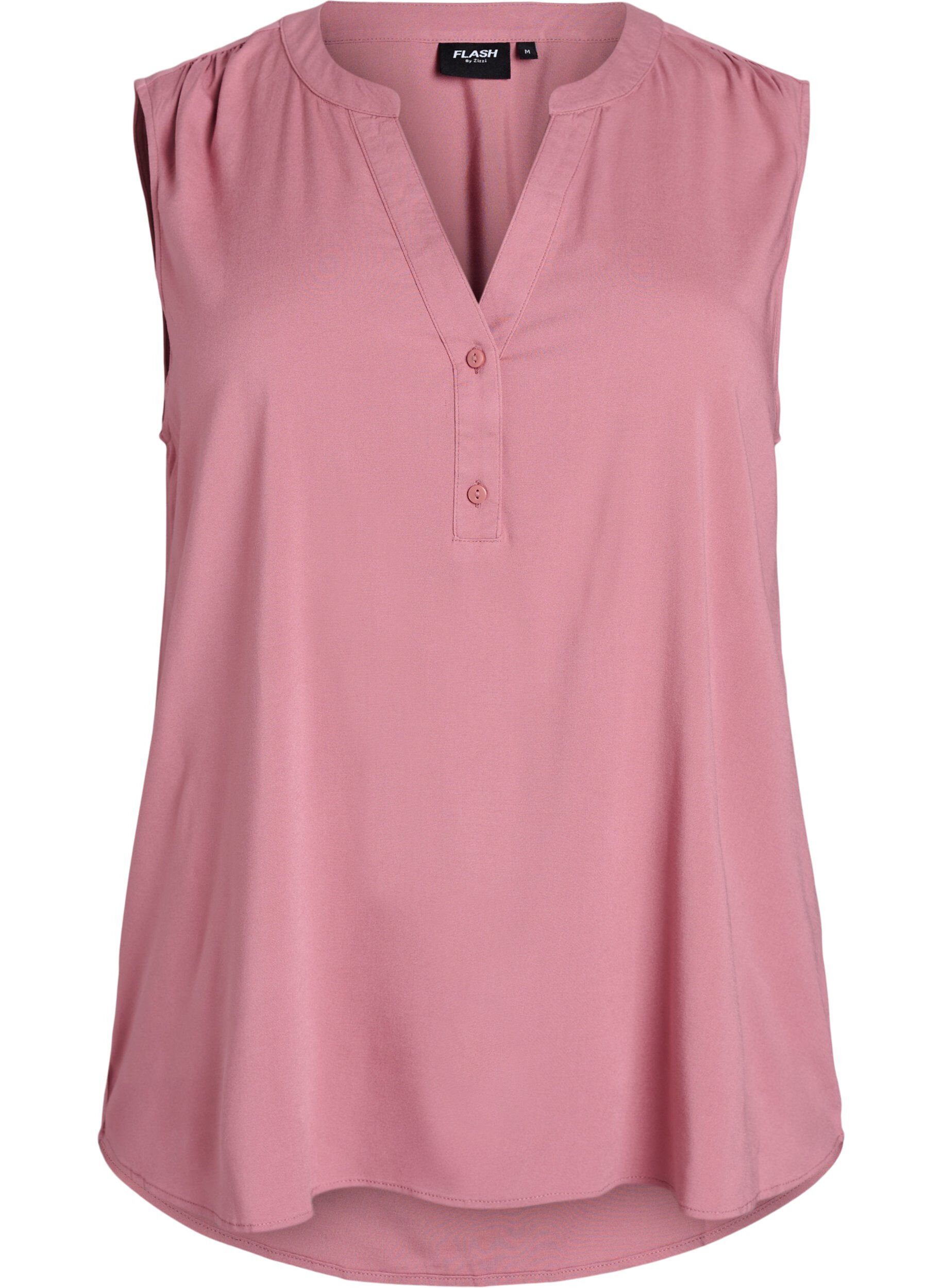Zizzifashion FLASH - Sleeveless viscose blouse, Rose, Packshot image number 0