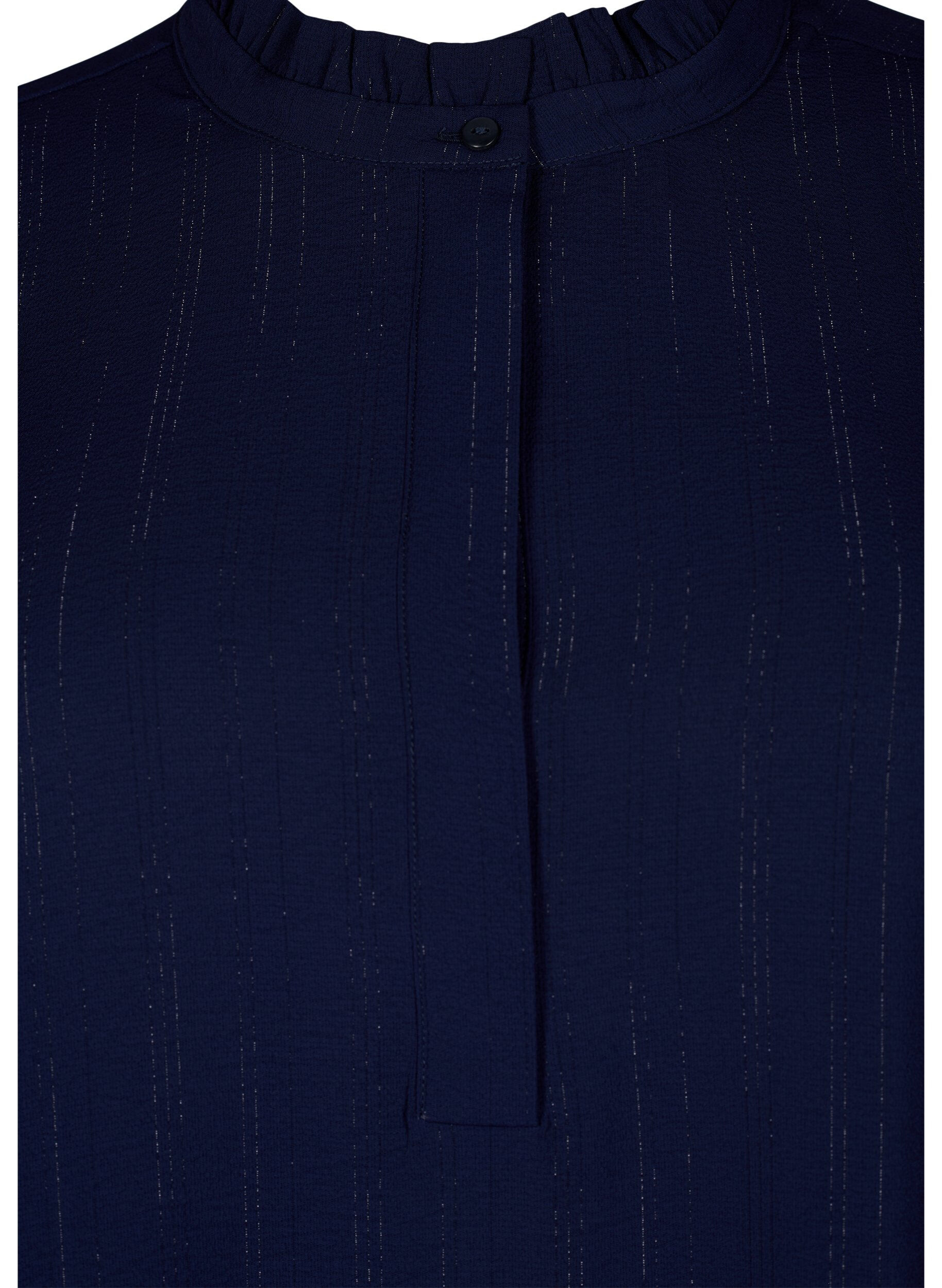 Zizzifashion Short dress with ruffles and glitter, Blue, Packshot image number 2