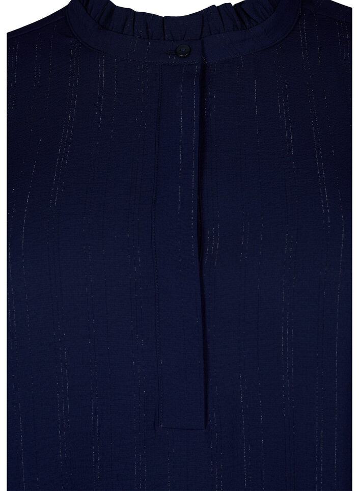 Short dress with ruffles and glitter, Blue, Packshot image number 2