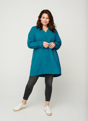 Long-sleeved tunic, Blue Coral, Model image number 2