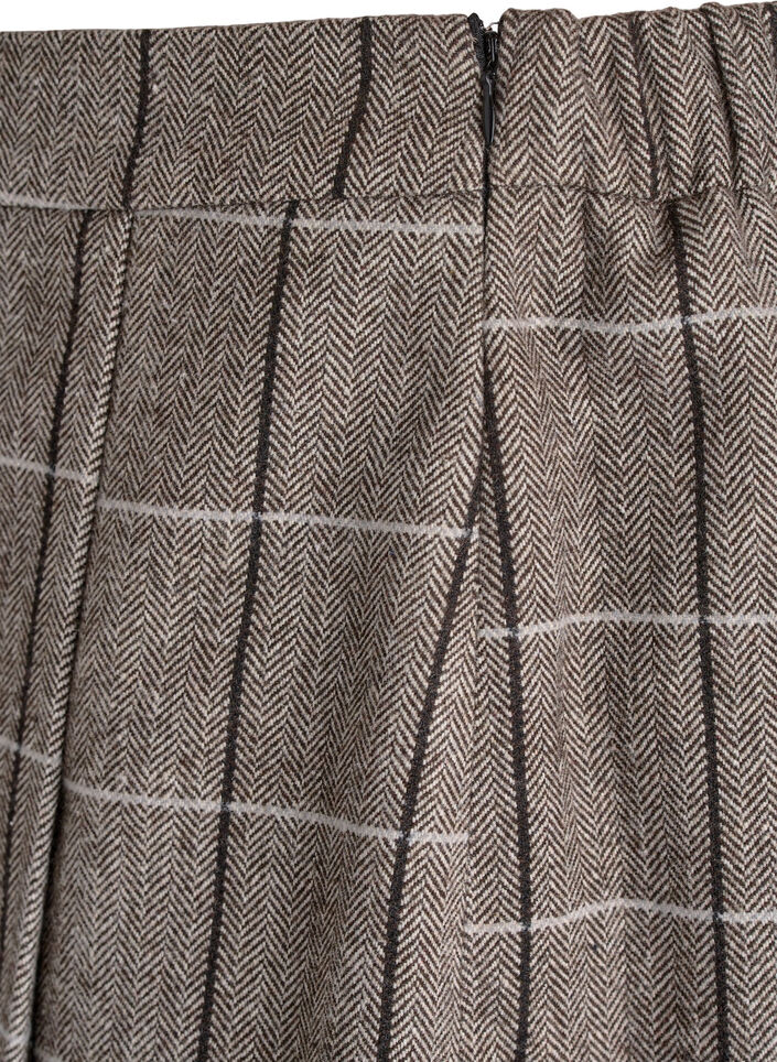 Checked skirt, Brown, Packshot image number 3