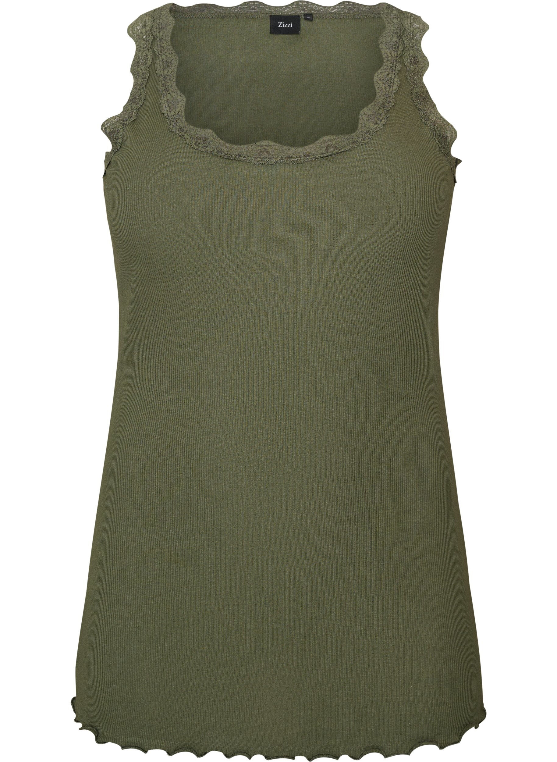 Top with lace trim