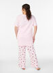 Pyjama trousers in soft jersey with high waist and fruit print, Rose, Model image number 1