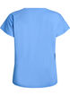 Loose training t-shirt with v-neck, Blue, Packshot image number 1