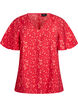 Floral blouse with batwing sleeves, Red, Packshot image number 0
