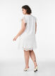 Broderie anglaise dress with ruffle sleeves, White, Model image number 2
