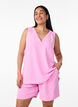 Sleeveless top with wrinkle details, Pink, Model image number 0