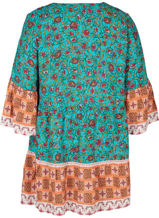 Printed viscose tunic with A-line cut, Indian Paisley, Packshot image number 1
