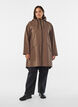 Rain jacket with pockets and a hood, Brown, Model image number 1