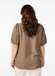 Viscose blouse with 1/2 sleeves, Brown, Model image number 2