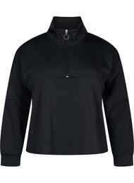Sweatshirt in modal mix with high neck, Black, Packshot