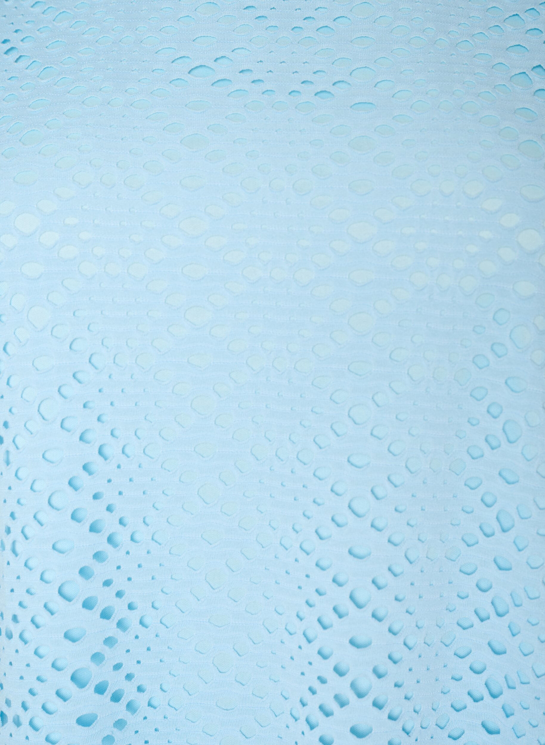 Zizzifashion Knee-length dress with eyelet pattern and short sleeves, Light Blue, Packshot image number 2