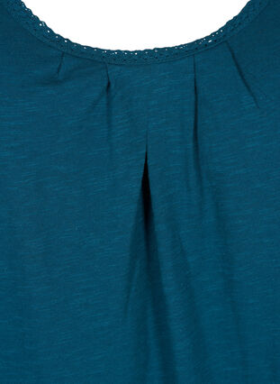 Top with lace trim, Majolica Blue, Packshot image number 2