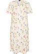 Midi dress in linen and viscose with ruffle sleeves, Beige, Packshot image number 0