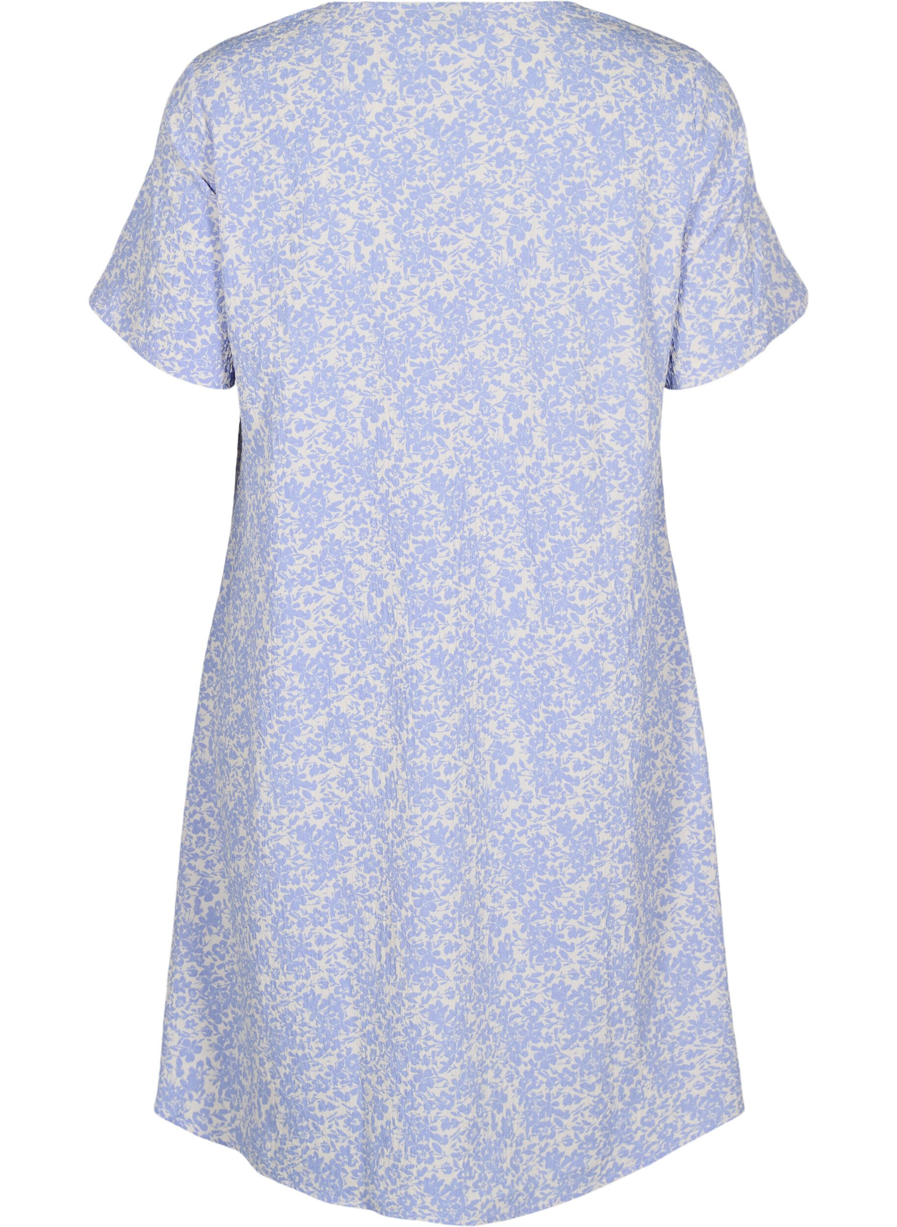 Zizzifashion FLASH - Short-sleeved dress with a V-neck, Blue, Packshot image number 1
