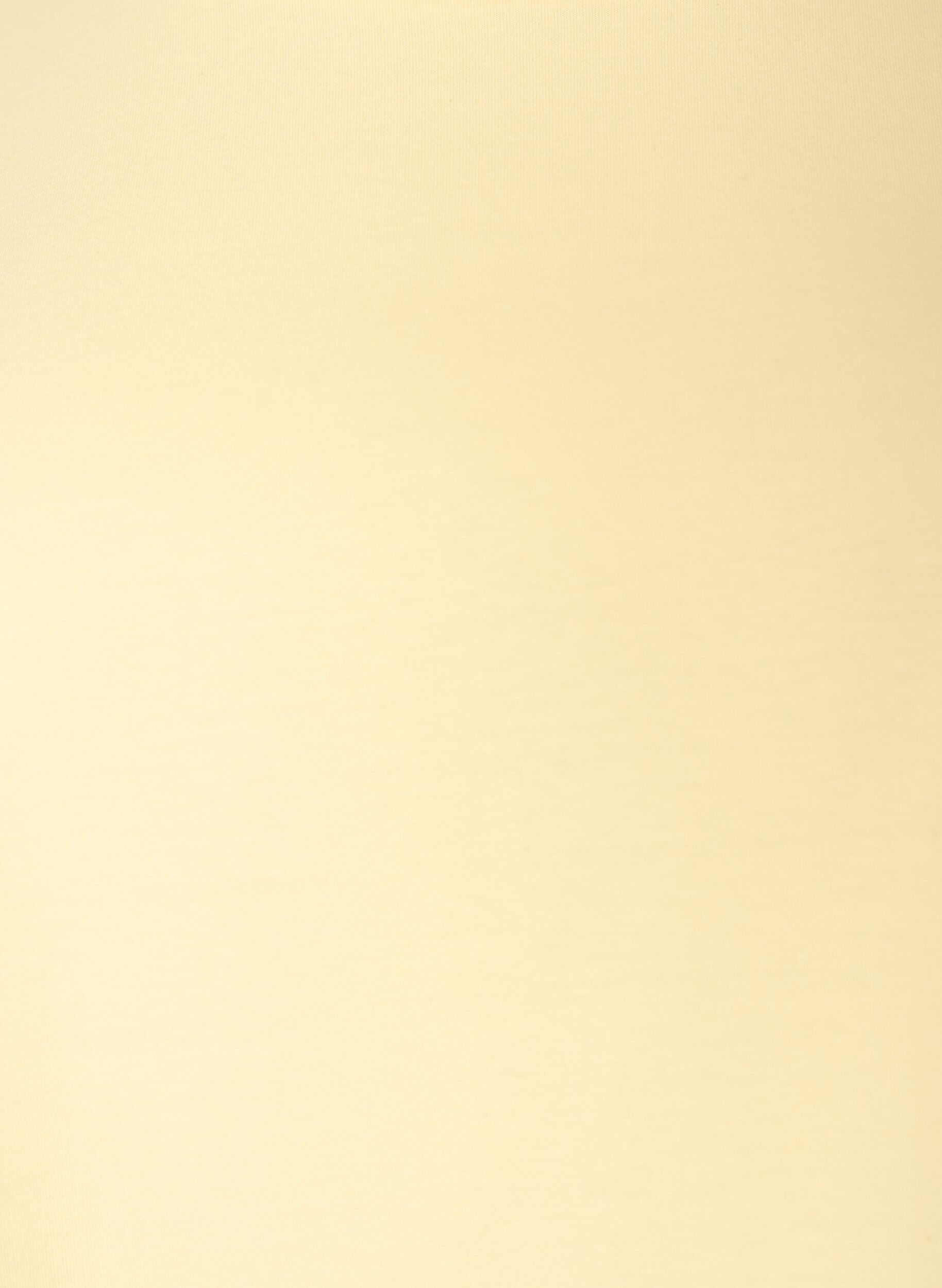 Zizzifashion Organic cotton T-shirt with ruffle sleeves, Yellow, Packshot image number 2