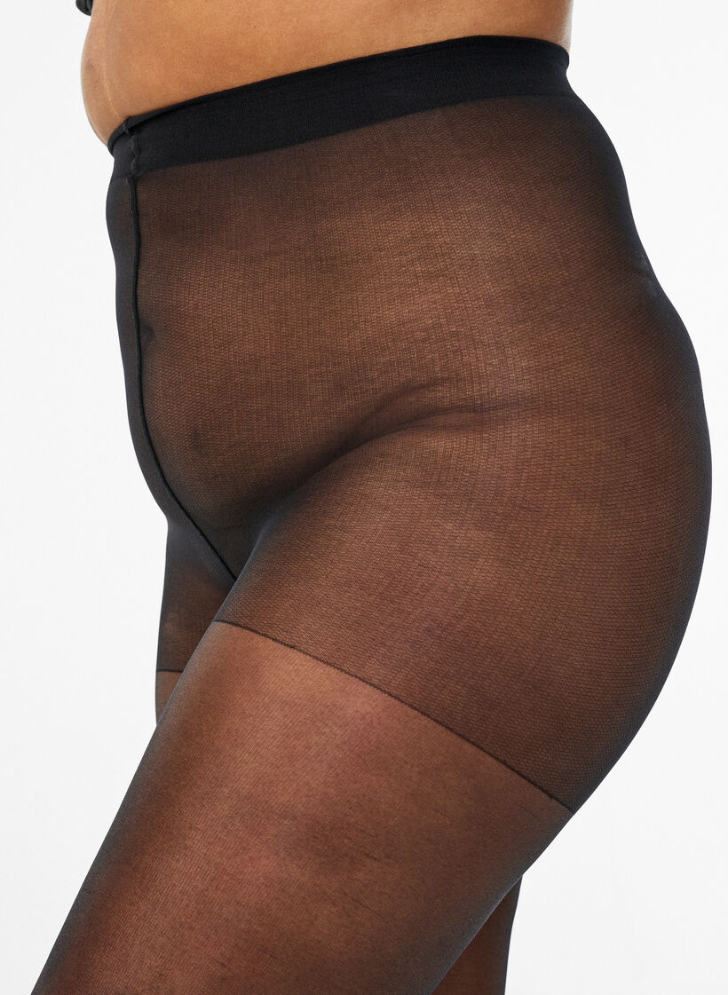 Run-resistant 30 denier tights, Black, Model image number 2