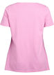 T-shirt with a round neck and A-line shape, Pink, Packshot image number 1