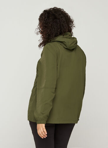 Anorak with a hood and pocket, Forest Night, Model image number 1
