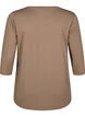 Sports top with 3/4 sleeves, Beige, Packshot image number 1