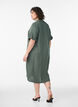 Long shirt dress with short sleeves, Green, Model image number 1