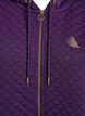 Long quilted sports cardigan with zipper, Purple, Packshot image number 2