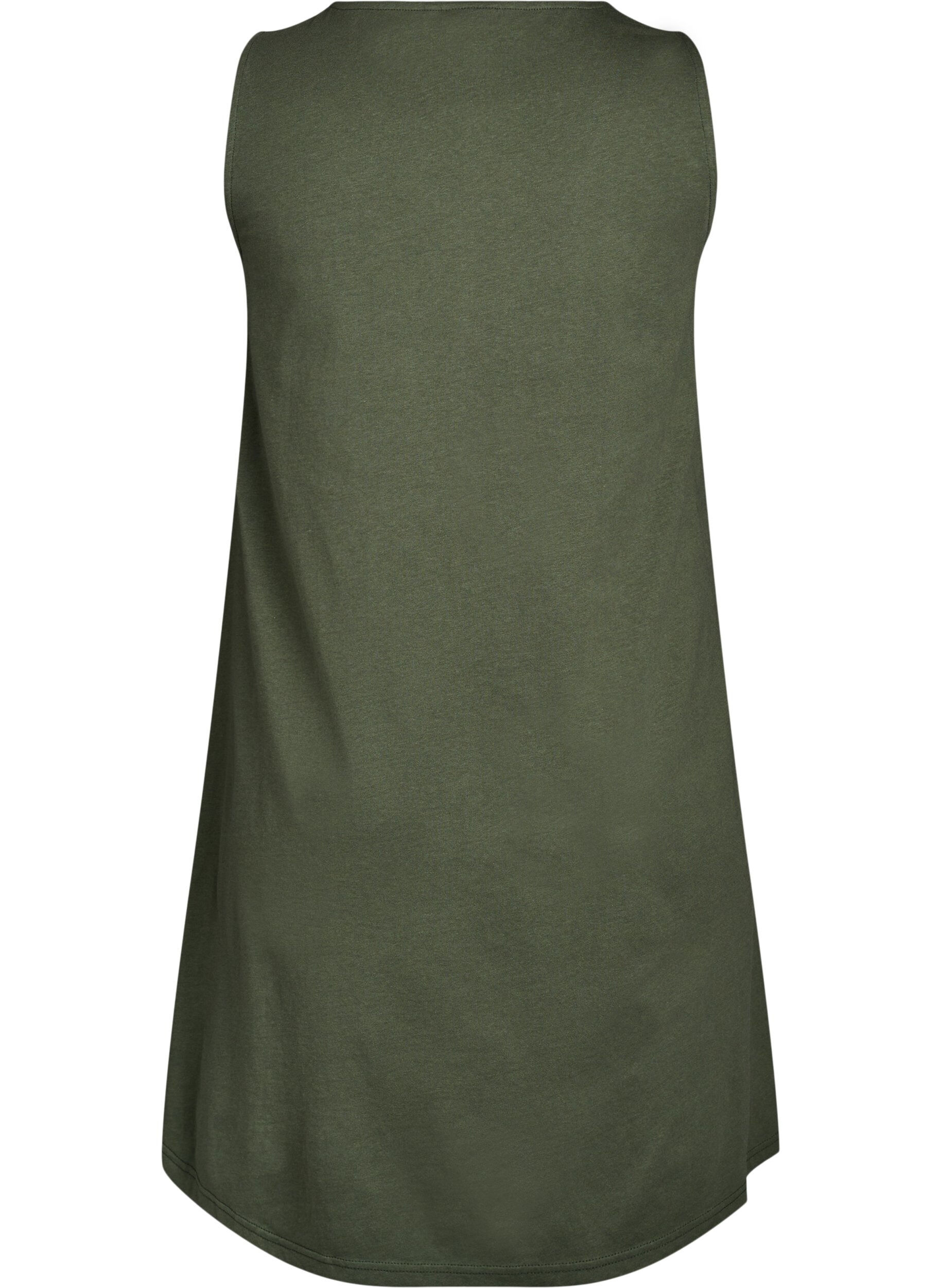 Zizzifashion Sleeveless A-line dress, Green, Packshot image number 1