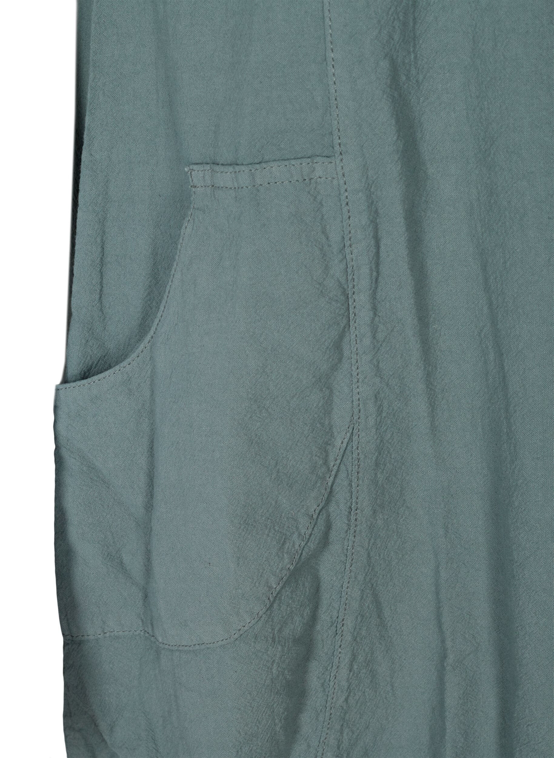 ZizzifashionShort-sleeved cotton dress, Green, Packshot image number 3
