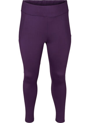 Cropped sports tights with mesh, Blackberry Cordial, Packshot image number 0