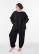 Loose cardigan with pockets, Black, Model image number 1