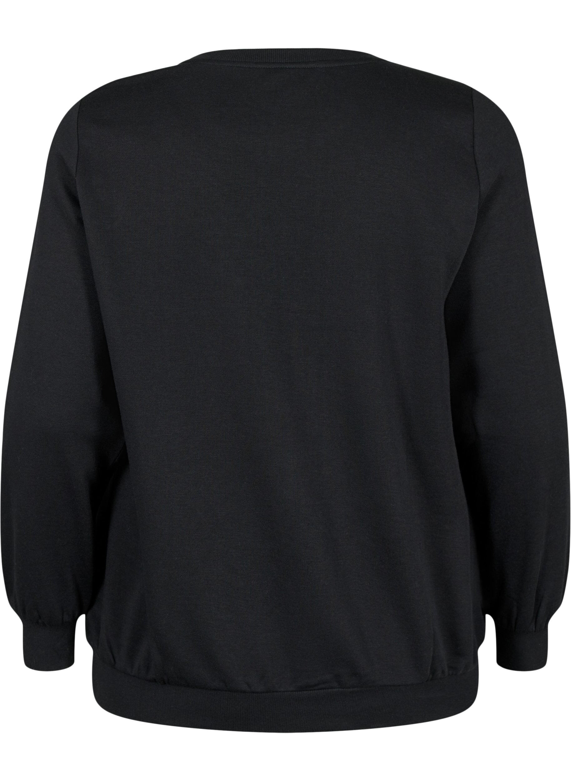 Zizzifashion Christmas sweatshirt, Black LOADING, Packshot image number 1