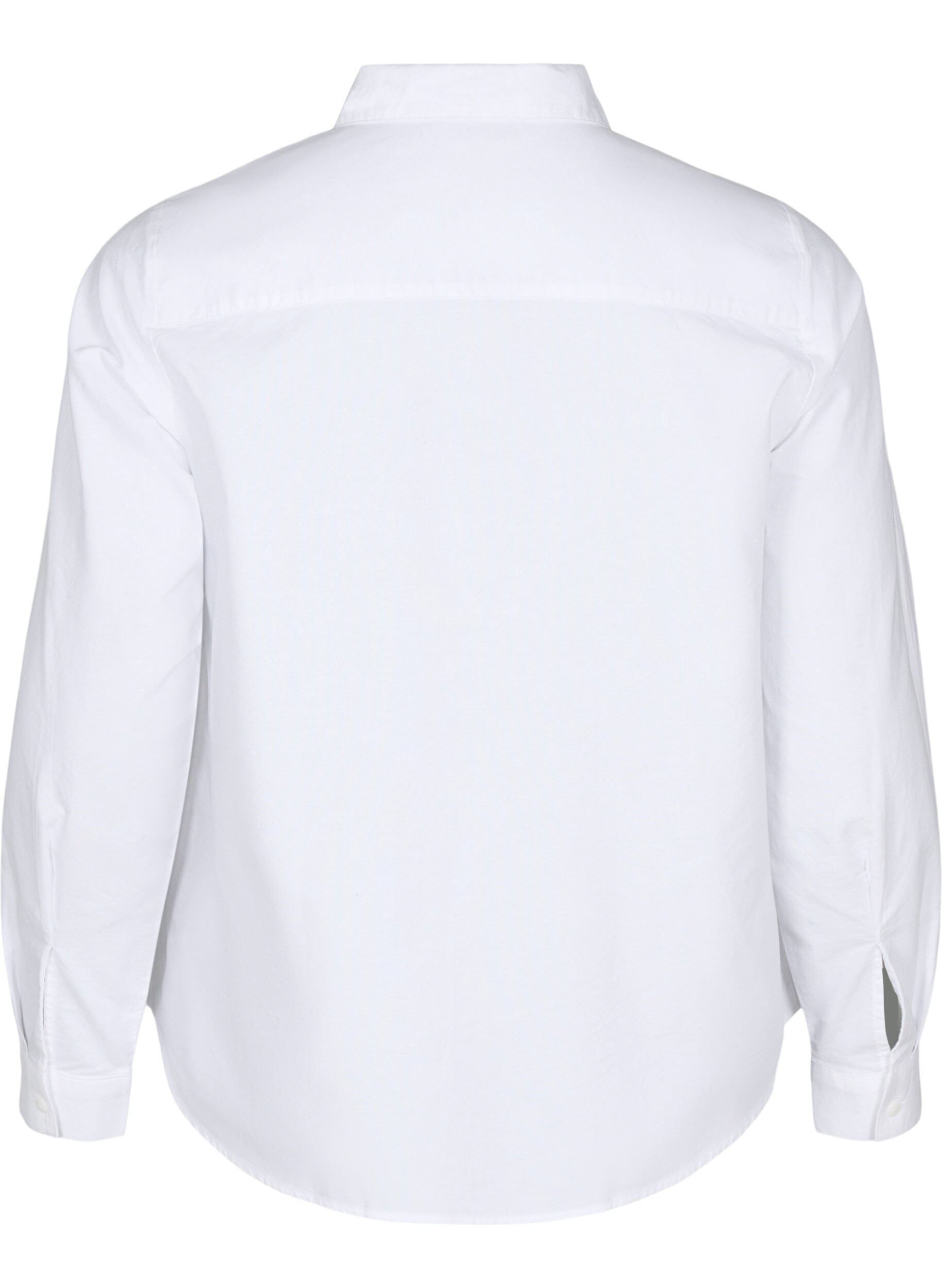 Zizzifashion Long-sleeved cotton shirt, White, Packshot image number 1