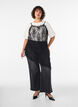 Lace dress with asymmetric cut, Black, Model image number 1