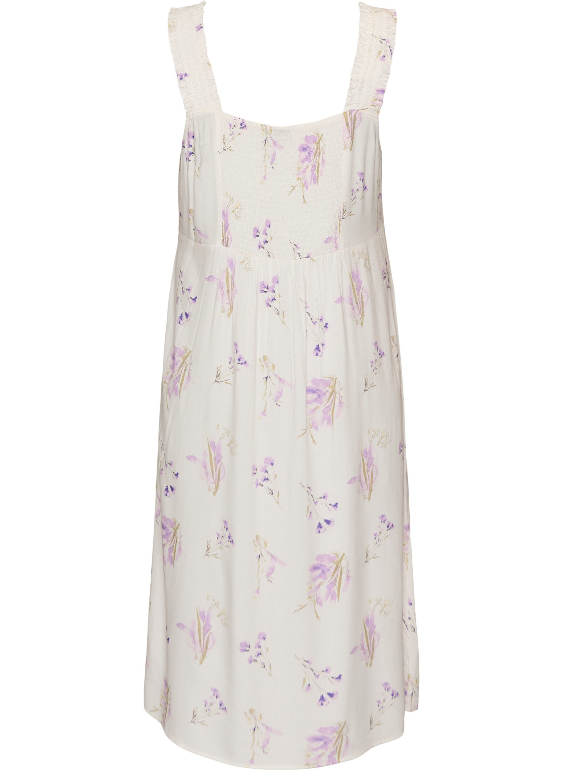 Zizzifashion Summer dress with wide straps, White, Packshot image number 1