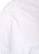 Cotton T-shirt with crochet detail, White, Packshot image number 3